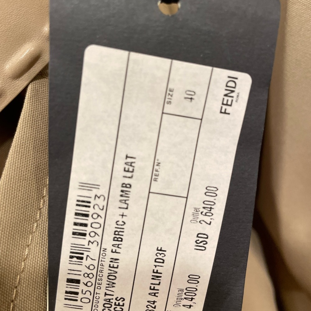 BRAND NEW with Tags Authentic Fendi Trench Coat Size 40 $4400++ - Picture 11 of 12